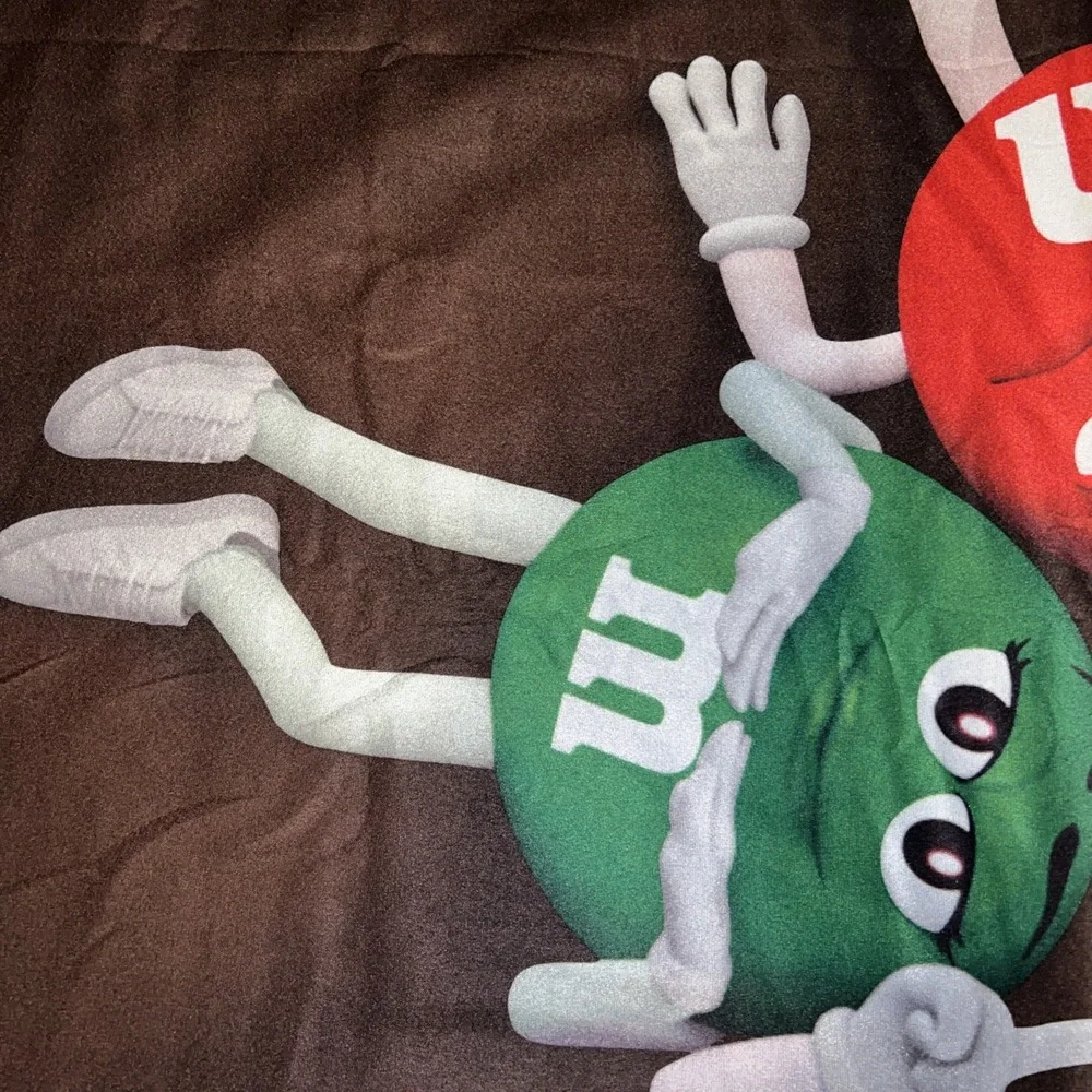 M&Ms Fleece Lightweight‎ Throw Blanket Mars Chocolate Candy Characters 60